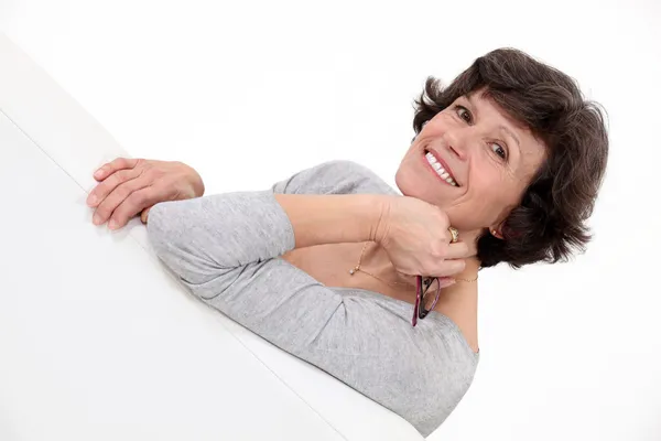 Middle aged woman posing. — Stock Photo, Image
