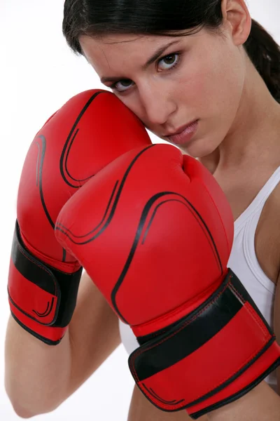 女拳击手 — 图库照片