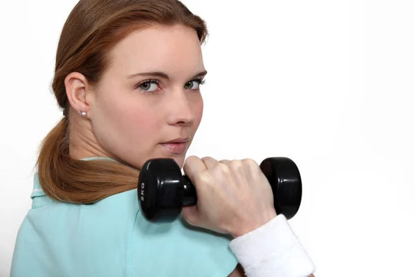 Übungen im Gewichtheben — Stockfoto