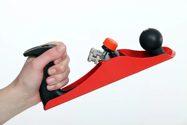 Close-up shot of a hand-held plane — Stock Photo, Image