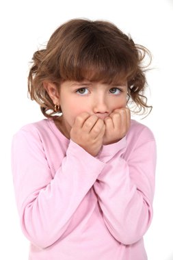 Little girl scared clipart