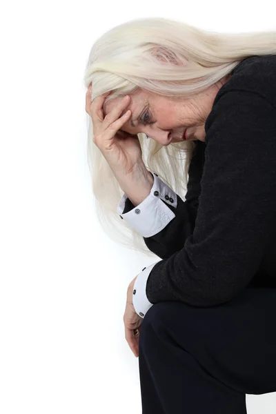高齢者女性悲嘆 — ストック写真