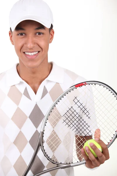 Retrato de um tenista — Fotografia de Stock