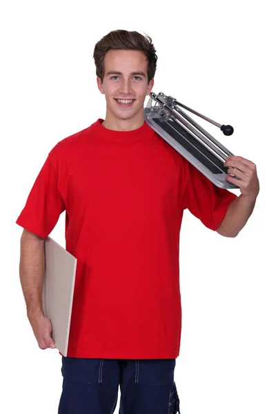 Man holding a tool — Stock Photo, Image
