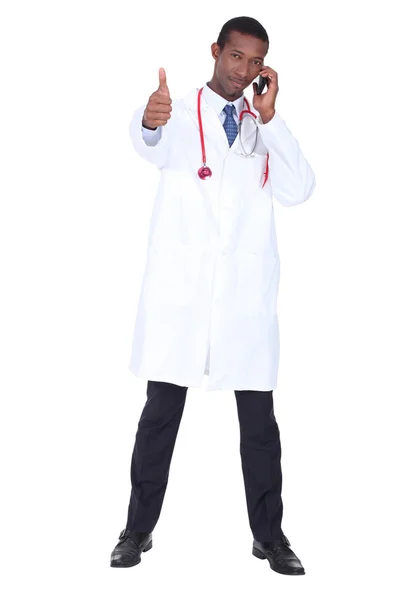Doctor with thumbs up — Stock Photo, Image