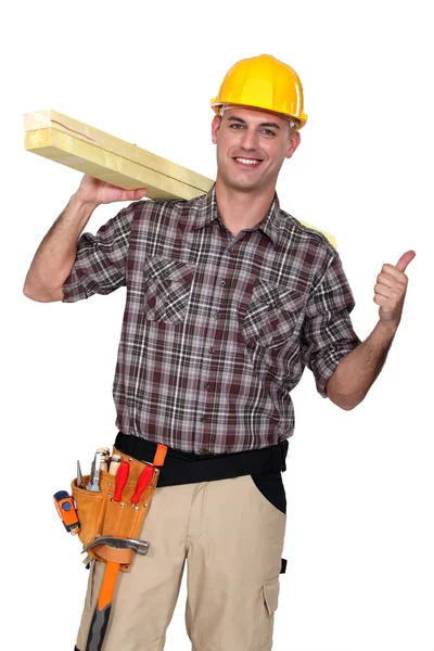 Bir çalışan adam — Stok fotoğraf