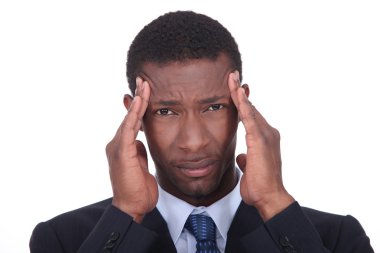 Worried businessman clipart