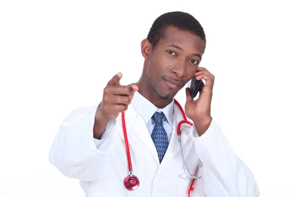Läkare pekar — Stockfoto