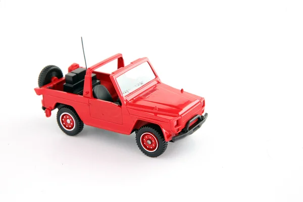 Czerwony zabawka jeep — Zdjęcie stockowe