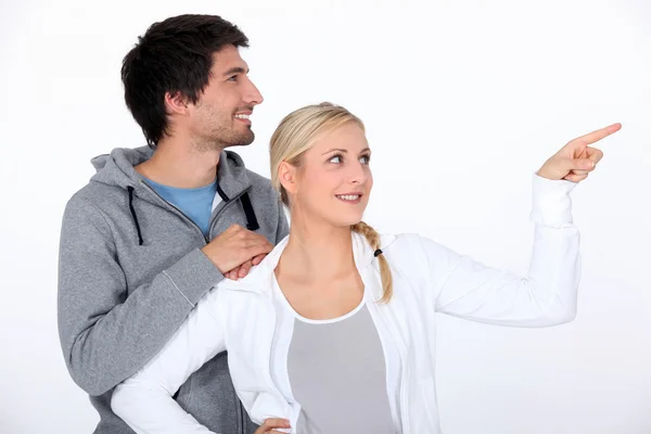 Couple in tracksuit — Stock Photo, Image