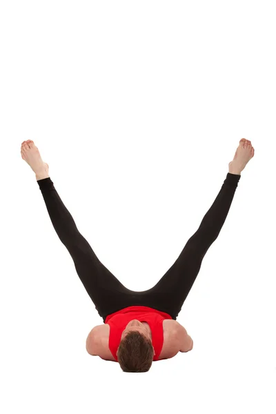 Mujer haciendo gimnasia — Foto de Stock