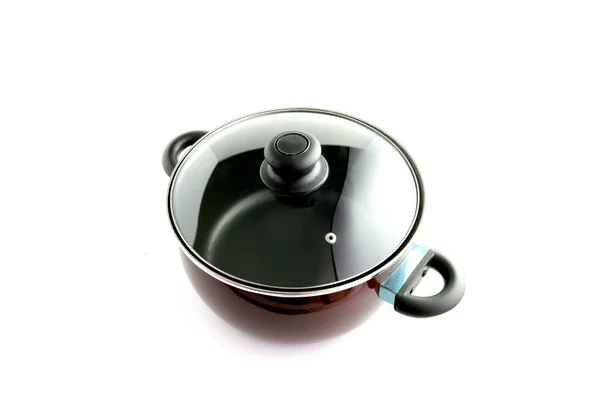 ガラスふた付き大きな鍋 — ストック写真
