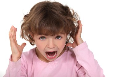 A child screaming clipart