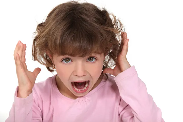 Uma criança gritando — Fotografia de Stock