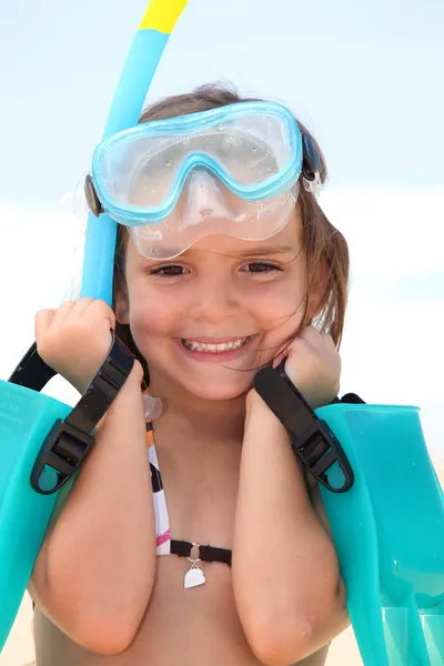 Girl with goggles — Stock Photo, Image