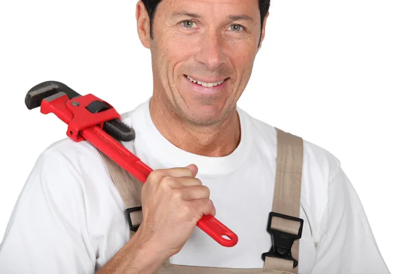 Man with a tool — Stock Photo, Image