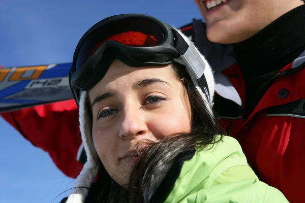 Portret narciarz — Zdjęcie stockowe