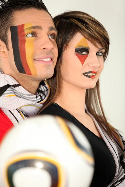 Fans of the German football team — Stock Photo, Image