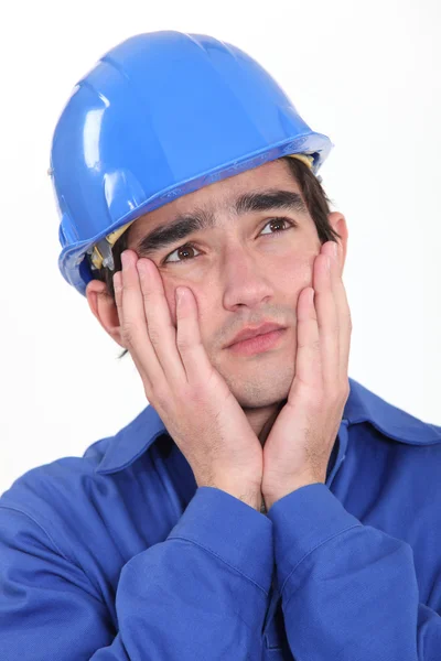 Construtor estressado — Fotografia de Stock