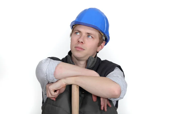 Hayal kuran inşaat işçisi — Stok fotoğraf
