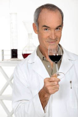 Portrait of an oenologist clipart