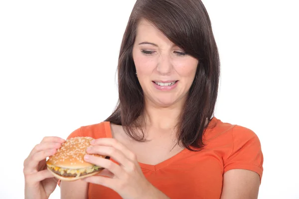 Haat een hamburger — Stockfoto
