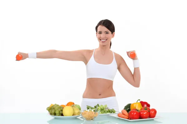 Gesunde Ernährung und Fitness — Stockfoto