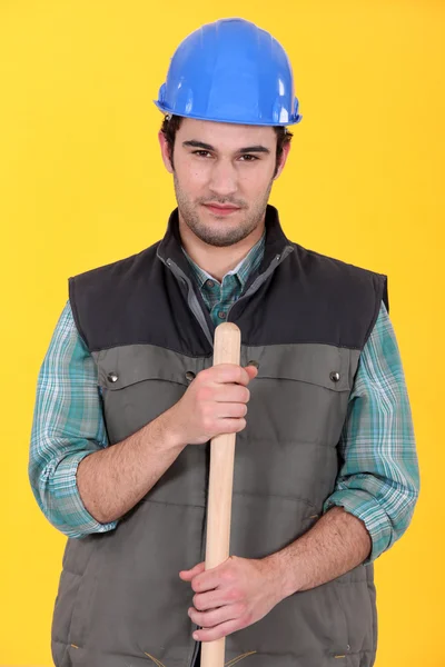 Portrait of a construction worker — Stock Photo, Image