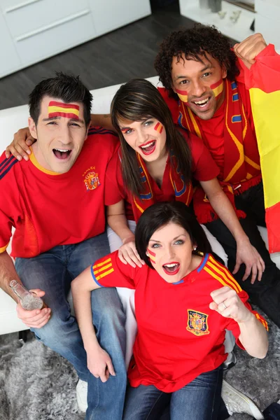 Fans espagnols de football — Photo