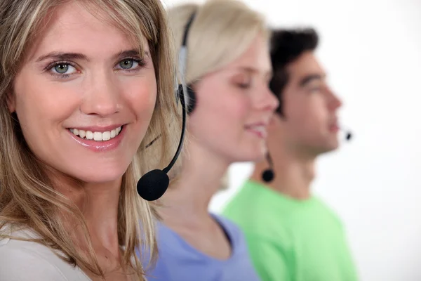 stock image A customer service hotline.