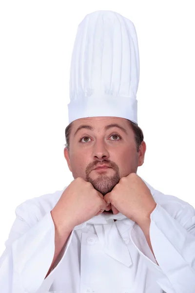 Znudzony kucharz mężczyzna — Zdjęcie stockowe