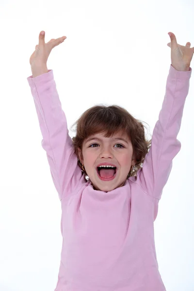 Excited little girl — Stock Photo, Image