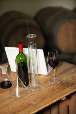 Analysing wine clipart
