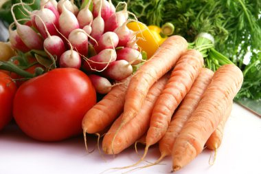 Selection of vegetables clipart