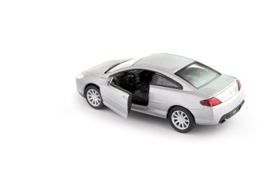 Silver saloon car clipart