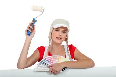 Female decorator clipart