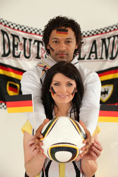 Fãs de futebol alemães — Fotografia de Stock