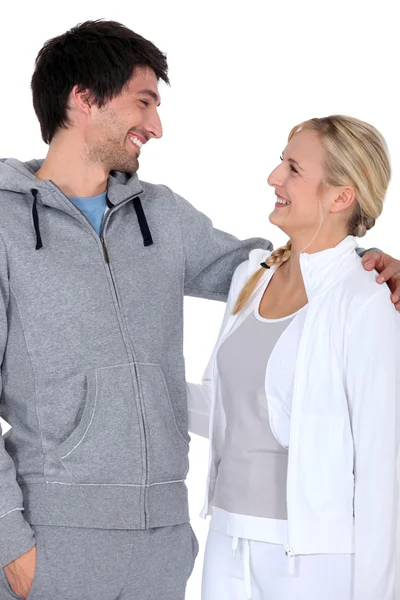 Couple with sportswear — Stock Photo, Image