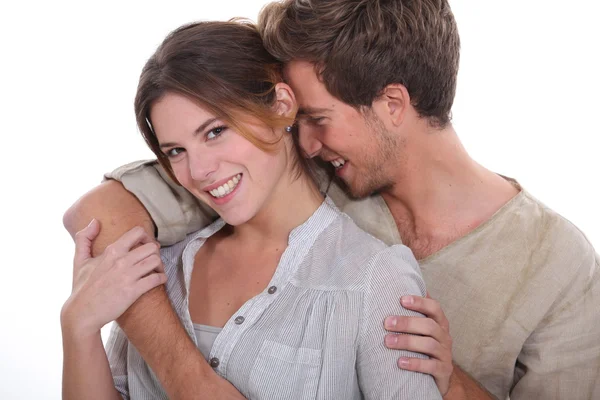 Young couple of lovers laughing — Stock Photo, Image