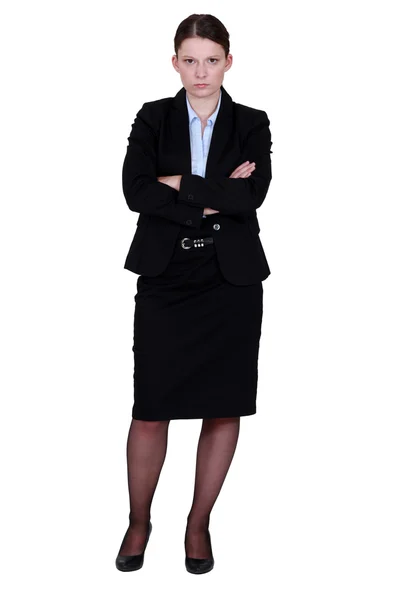 Uma mulher de negócios temperamental — Fotografia de Stock