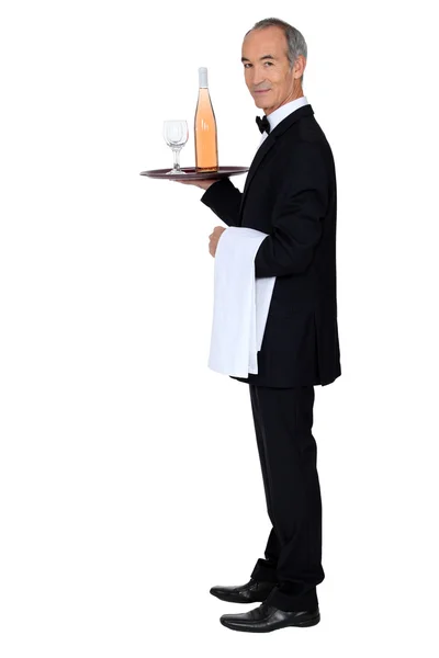 Офіціант винний — стокове фото