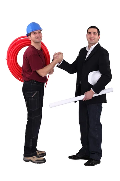 Designer and electrician — Stock Photo, Image