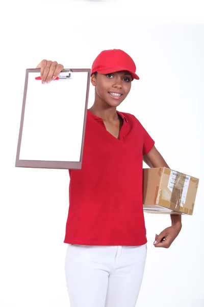 Young delivery worker — Stock Photo, Image