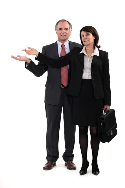 Middle-aged business partners — Stockfoto