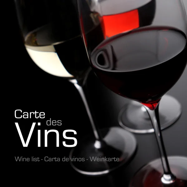 Lista de vinhos — Fotografia de Stock
