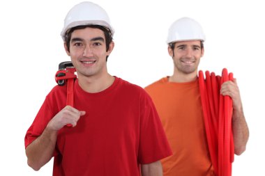Two plumbers clipart