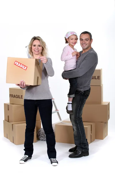 Family moving house — Stock Photo, Image