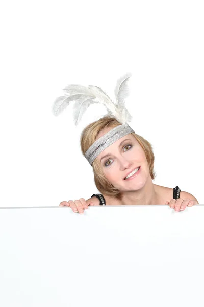 Close-up of a woman with costume — Stock Photo, Image