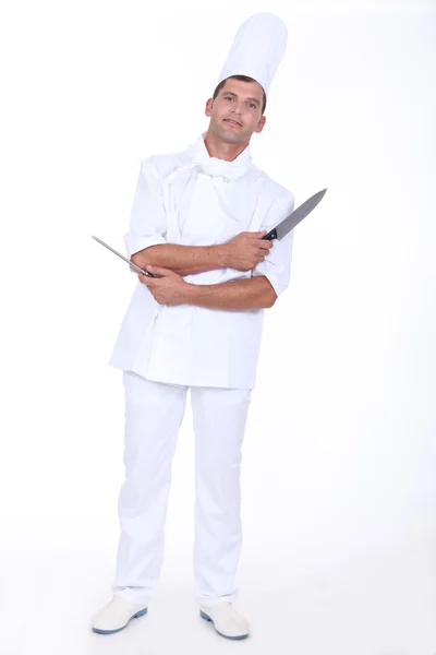 Cocinar con dos cuchillos —  Fotos de Stock