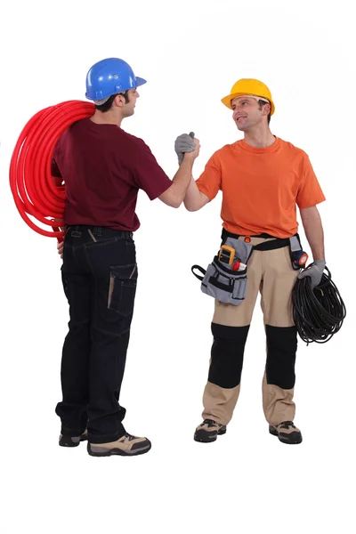 Electrician and plumber — Stock Photo, Image
